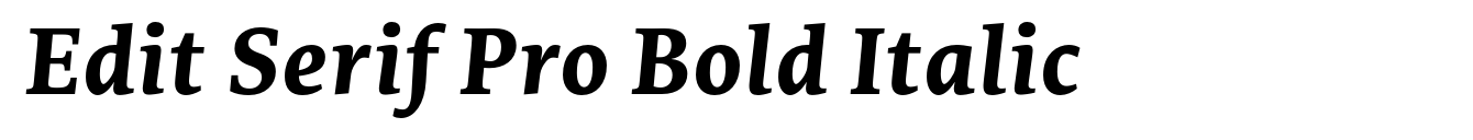 Edit Serif Pro Bold Italic